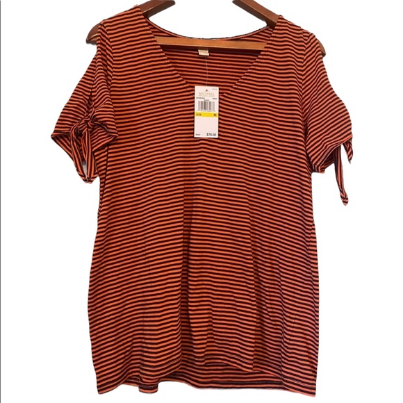 Michael Kors Striped Short Sleeve Top - Picture 1 of 10